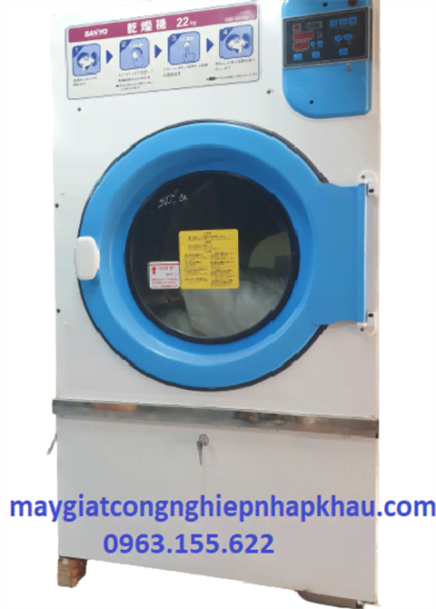 Máy giặt công nghiệp nhập khẩu Sanyo 22kg - máy giặt công nghiệp cũ siêu bền - 0963.155.622